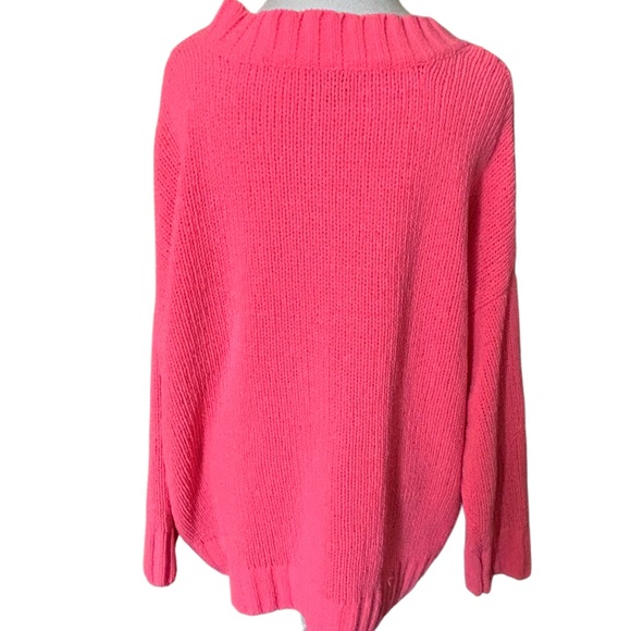 Aerie Hot Pink Oversized Sweater Size L - Picture 5 of 8